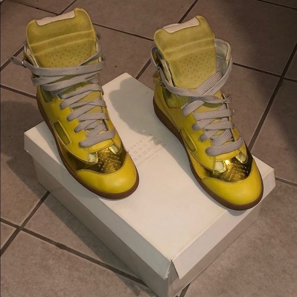maison margiela yellow sneakers